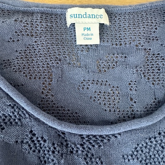 Sundance Women’s Dusty Blue Tunic Dress Lace Silk/cotton PM - Picture 5 of 10